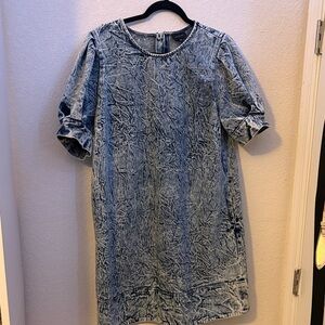 Who What Wear Denim Blue Mini Dress